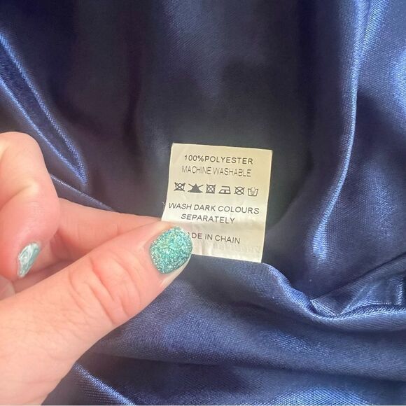 Missguided Silky Multicolor Scarf Patterned Backless Cami Dress - Picture 8 of 9